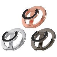 Support de téléphone magnétique double face amélioré, pliable et portable, avec anneau de maintien pour accessoires de téléphone portable