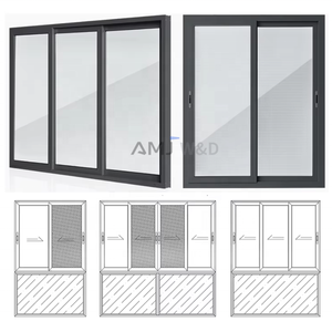Ventanas y Puertas de Aleación de Aluminio para Exteriores de Viviendas, Ventanas Corredizas de Aluminio <span class=keywords><strong>con</strong></span> Mosquiteras, <span class=keywords><strong>Ventana</strong></span> <span class=keywords><strong>con</strong></span> Rotura de Puente Térmico y Doble Acristalamiento Insonorizado - Product Image 3