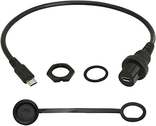 Custom Length IP67 Automotive Micro USB Cable 5-Pin Male to Female Panel Mount Extension Fast Charging 4P Pins Connectors