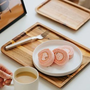Wooden Serving <b>Tray</b> Rectangle For Food Eco Friendly Home Kitchen Use Cake Plate <b>Tea</b> <b>Tray</b> - Product Image 1