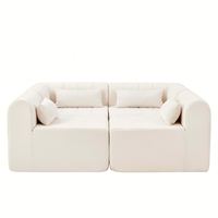 Échantillon de canapé modulaire en tissu performant pour mobilier de réception compressé, pour l'approvisionnement en gros, avec livraison gratuite