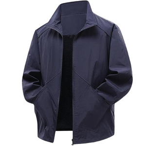 Chaqueta Impermeable Ligera de Poliéster y Algodón para Hombre, Cuello en V, Cortavientos, Cremallera Resistente, Transpirable, Chaqueta de Exterior para Hombre - Product Image 5