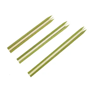 Barbecue Gereedschap Wegwerp Bamboe Stok 15-30Cm Hoge Kwaliteit Antislip Platte Blauwe Bamboe Stok