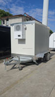 Remorque frigorifique mobile fabriquée en Chine, fourgonnette alimentaire, chambre froide mobile, réfrigérateur mobile avec remorque