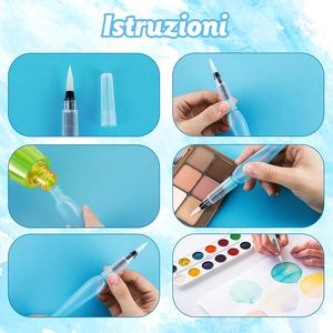 Penna a spazzola <span class=keywords><strong>per</strong></span> acquerello blu monocolore <span class=keywords><strong>per</strong></span> <span class=keywords><strong>pittura</strong></span> artistica strumento di pigmento <span class=keywords><strong>per</strong></span> <span class=keywords><strong>pittura</strong></span> calligrafia con pennello <span class=keywords><strong>per</strong></span> conservare l'<span class=keywords><strong>acqua</strong></span> - Product Image 4