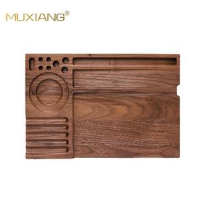 Muxiang Wooden <b>Tobacco</b> Tray 30x20cm Multifunctional Cigar Accessory Rolling Tray With Pipe Holder And <b>Grinder</b> - Product Image 3