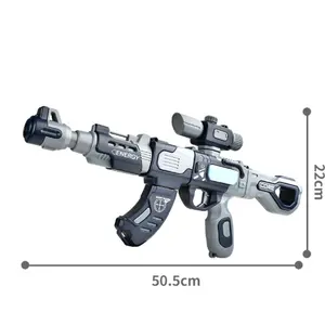 Internet celebrity explosion variable magnetic gun children DIY assembled gun electric sound and light gun