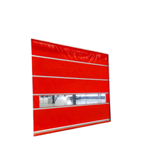 Porte à enroulement rapide en PVC avec fenêtre de visualisation transparente, ouverture latérale électrique, pour usage extérieur
