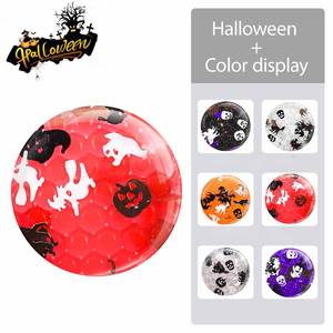 ลูกบอลบีบเล่นบรรเทาความเครียด TPR ยอดนิยมสำหรับฮาโลวีน ประดับเลื่อมและเม็ดน้ำ, ลูกบอลบีบเม็ดสีสำหรับเทศกาลผี, ของเล่นฟิดเจ็ต - Product Image 2