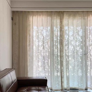 DaiRui American rustica Jacquard traslucido Voile <span class=keywords><strong>tende</strong></span> da finestra Butterfly Burn-out trasparenti <span class=keywords><strong>per</strong></span> soggiorno - Product Image 1