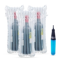 Emballage gonflable transparent, coussin d'air en colonne, enveloppe protectrice transparente pour bouteille de vin, sacs d'air en colonne
