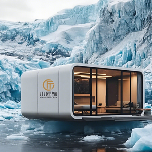 CASA Prefab 20ft 40ft Tiny House Panel de sándwich de acero desmontable Cabina de troncos para hoteles Casa móvil Baño Supermercado Cabine De - Product Image 4