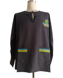 Tùy Chỉnh Thực hiện Cotton Dài Tay Unisex Làm Việc Quần Áo Áo Sơ Mi Màu Đen Top Bồi Bàn Đồng Phục Tùy Biến - Product Image 1