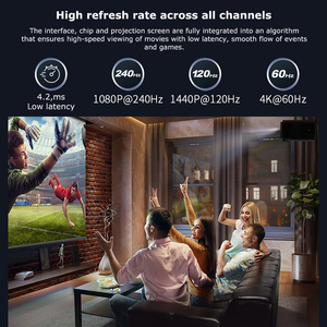 โปรเจคเตอร์เลเซอร์ <span class=keywords><strong>ViewSonic</strong></span> LX700 4K Ultra สำหรับโฮมออฟฟิศ HDR 3D โฮมเธียเตอร์ 0.65 นิ้ว DMD สำหรับห้องนั่งเล่น เล่นเกมส์ โปรเจคเตอร์หน่วงต่ำ 4.2ms - Product Image 3