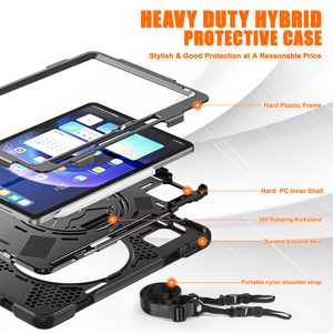 Étui de protection robuste en silicone et PC avec rotation à 360° et bandoulière pour tablette <span class=keywords><strong>Redmi</strong></span> <span class=keywords><strong>Pad</strong></span> <span class=keywords><strong>Mini</strong></span> 8.8 SE 8.7 2 11 Pro 12.1 - Product Image 4