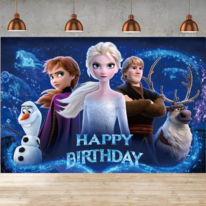 Nuevo fondo <span class=keywords><strong>de</strong></span> fotografía con temática <span class=keywords><strong>de</strong></span> <span class=keywords><strong>Frozen</strong></span>, decoraciones para fiesta <span class=keywords><strong>de</strong></span> cumpleaños, Banner <span class=keywords><strong>de</strong></span> cumpleaños - Product Image 3