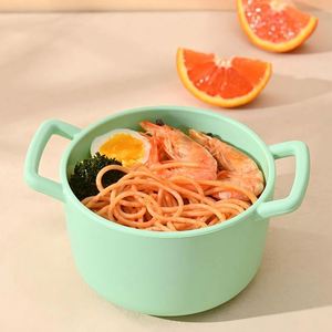 Modern Cute Double Ear Soup & Stock <b>Pot</b> Light Green Beige Yellow Silicone <b>Induction</b> Cooker Heat Resistance Steamer - Product Image 2
