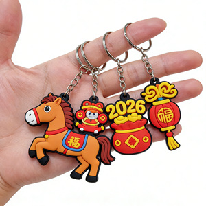 Fashion 2D Effect Soft PVC Rubber Keychain Custom Printed Bag Accessories Practical Birthday <b>Small</b> <b>Gift</b> - Product Image 2