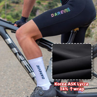Darevie Cuissard de cyclisme rembourré unisexe taille haute respirant sans couture