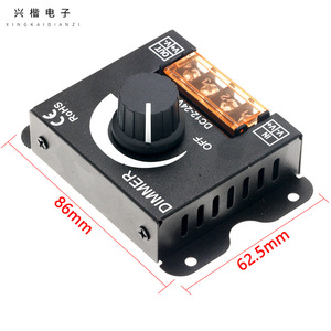 สวิตช์หรี่ไฟ LED 12V 24V 30A แบบแมนนวล สำหรับควบคุมไฟแถบ LED - Product Image 2
