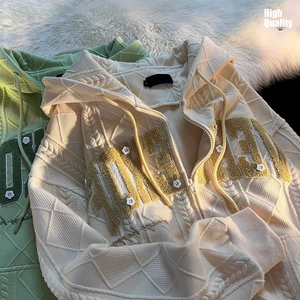 Felpe con Cappuccio OEM alla Moda con Ricamo 3D, Vestibilità Regolare in Poliestere e Cotone, Effetto Lavaggio Acido, per Uomo, Primavera - Product Image 1