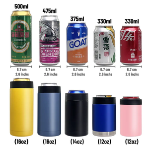 14 oz 16oz 375ml 500ml Customized 12oz Stainless Steel Insulated Beer <b>Can</b> <b>Cooler</b> for Party - Product Image 2
