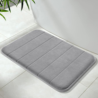 Tapis d'entrée en mousse à mémoire de forme épaissie, antidérapant, en polaire corail, absorbant, doux, pour salle de bain, couloir, salon, chambre à coucher