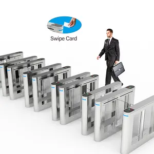 Supermarket Entrance Automatic Security Swing Barrier Rfid Reader Access Control System Speed Gate Turnstile