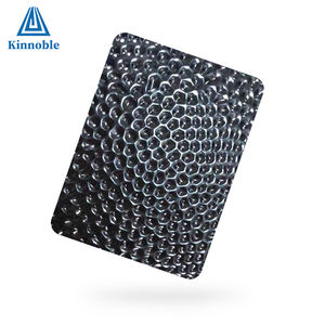 Taille standard 4x8 201 304 PVD couleur estampillé convexe nid d'abeille motif feuille d'acier inoxydable pour panneaux muraux - Product Image 5