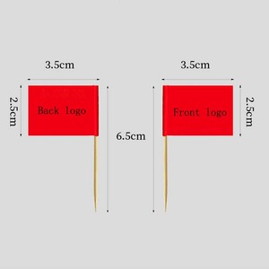 Tùy chỉnh Đảng tráng miệng Gậy cupcake toppers Cocktail chọn tre tăm Cờ Giấy cờ thực phẩm chọn với thanh - Product Image 3