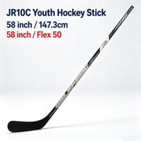 Bâton de hockey sur glace en fibre de verre composite et fibre de carbone, junior, 58 pouces, courbe OEM, léger, 370 g, modèle JR10C, pour les 12 ans et plus
