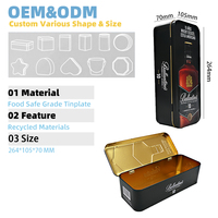 Boîte en métal carrée de luxe personnalisée avec logo, recyclable, pour vin, spiritueux, vodka, whisky, bière, emballage hermétique, cadeau haut de gamme