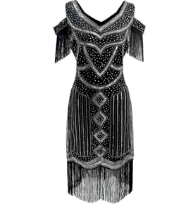 Nouvelle robe de soirée vintage à franges pour Halloween 2025, robe de scène ornée de paillettes, costume de scène pour femmes, Faion - Product Image 3