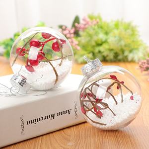 Oferta Especial: Bolas de Navidad Transparentes Personalizadas para Decorar el Árbol de Navidad, Adornos de Plástico Huecos - Product Image 6