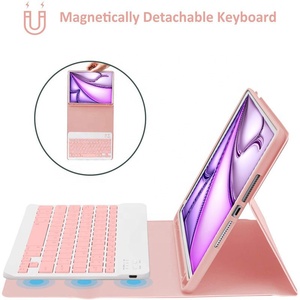 2024 mới tùy chỉnh ngôn ngữ có thể tháo rời có thể sạc lại từ bàn phím không dây Bìa trường hợp đối với iPad không khí 13 2024 trường hợp bàn phím - Product Image 2