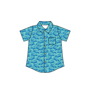 Ensemble de vêtements pour bébé garçon, imprimé tortue bleue, collection BSSO2021, tenues pour enfants, vente en gros, ensemble à manches courtes - Product Image 4