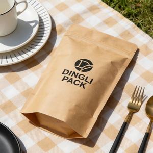 Custom Design Moisture Proof Kraft Paper <b>Bag</b> Plastic Stand up Zipper for Nuts and Snacks Powder Packaging - Product Image 4