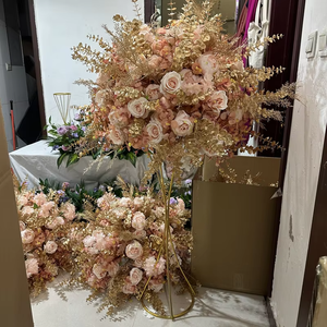 Boules de fleurs de pièce maîtresse de mariage <span class=keywords><strong>rose</strong></span> pâle fleurs artificielles pour la fête de Noël et la décoration de mariage - Product Image 6