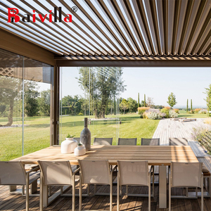 <span class=keywords><strong>Pergola</strong></span> d'extérieur en aluminium Gazebo à auvent étanche Gazebo avec porte coulissante en verre Stores carrés en aluminium <span class=keywords><strong>Pergola</strong></span> - Product Image 3