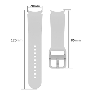 Bracelet en silicone original de 20mm pour Samsung <span class=keywords><strong>Galaxy</strong></span> <span class=keywords><strong>Watch</strong></span> <span class=keywords><strong>5</strong></span> Bracelet coloré de 40mm et 44mm pour <span class=keywords><strong>Galaxy</strong></span> <span class=keywords><strong>Watch</strong></span> <span class=keywords><strong>5</strong></span> <span class=keywords><strong>Pro</strong></span> Bracelets de montre de <span class=keywords><strong>45mm</strong></span> - Product Image 2