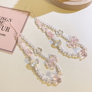 Lanière de téléphone portable 2026, porte-clés, femme, fille, coréen, rose, ours, papillon, fleur, sangle de téléphone, charme, chaîne, sac, <span class=keywords><strong>pendentif</strong></span> pour étui - Product Image 2
