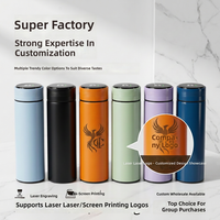Thermos intelligent avec affichage de la température, en acier inoxydable 304, portable pour voiture, corps droit, isolation sous vide, anti-chute, tasse personnalisable
