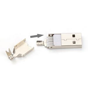 Boîtier de connecteur <span class=keywords><strong>USB</strong></span> en fer, type <span class=keywords><strong>A</strong></span> mâle, ensemble de trois pièces, connecteurs <span class=keywords><strong>USB</strong></span> <span class=keywords><strong>A</strong></span> mâle - Product Image 2