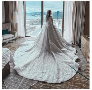 Taglie forti personalizzano abiti da sposa abito da sposa di lusso con perline principessa abito da sposa abiti da sposa 2026 abito da sposa Dubai - Product Image 3