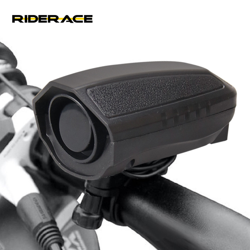 Велосипедный звонок RIDERACE, высокий децибел, громкий, дорожный велосипед, руль, колокольчики, Электрический звуковой сигнал, сигнализация безопасности при езде