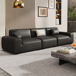 Ensemble de canapés de réception en cuir moderne de luxe, mobilier commercial pour bureau, chambre et hôpital, idéal pour coin salon - Product Image 3