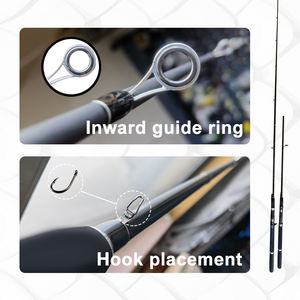 قصبة صيد كربونية دوارة من ميستر لور، وزن 188 جرام، حركة H، قسمين، عالية الجودة لصيد الأسماك في المياه المالحة - Product Image 4