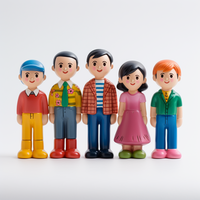 Enfants apprenant à faire semblant de jouer à la famille personnage famille Figurine PVC Anime figurine dessin animé figurines en vinyle jouets