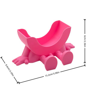 Cartoon Face Sponge Holder with Legs Funny Kitchen Sink Organizer Cute Standing Sponge <b>Drying</b> <b>Rack</b> for Countertop Dishwashing - Product Image 4