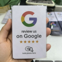 Kartu Ulasan Google NFC Kustom PVC Kode QR Tap to Review untuk Bisnis Restoran
